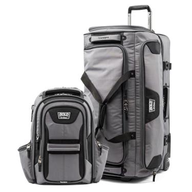 Imagem de Travelpro Bold Softside conjunto de 2 peças expansível 2 rodas verticais grande bagagem/mochila, cinza/preto (conjunto de 2 peças, 17/30)