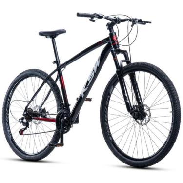 Imagem de Bicicleta Aro 29 Ksw 21 Velocidades Alumínio Xlt 100 Mtb, Preto, Verme