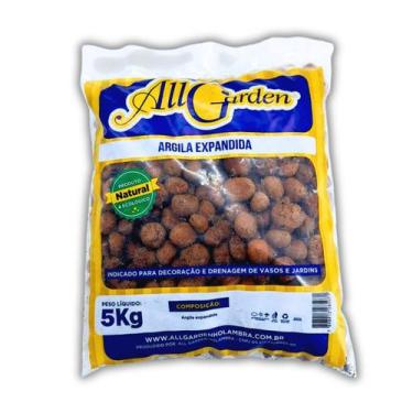 Imagem de Argila Expandida para Drenagem e Decoração (5kg) ALL GARDEN
