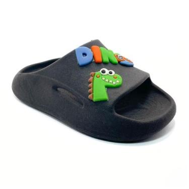 Imagem de Sandália Chinelo Slide Nuvem Menino Infantil Dino Dinossauro Leve Conf