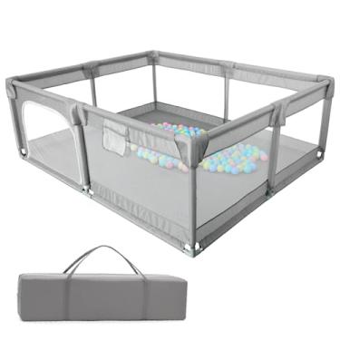 Imagem de HOLTTER, Cercadinho Infantil de Proteção Cercado Seguro para Bebês e Crianças com Tela Resistente Estrutura Reforçada Fácil Montagem Portátil