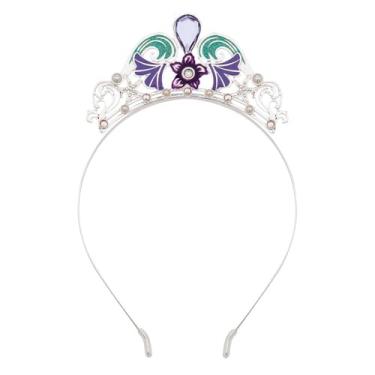 Imagem de Disney Store Official Ariel Costume Tiara for Kids - Shimmering Princess Dress Up Accessory, Metal Headband with Ocean Design, Faux Pearls, Gems, Silvertone Finish, Disney Hair Accessories for Girls