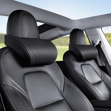 Imagem de Travesseiro de pescoço para encosto de cabeça de carro Tesla modelo Y/3/S/X/Cybertruck apoio de pescoço apoio de pescoço macio almofada de carro espuma viscoelástica design ergonômico confortável