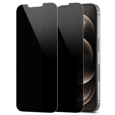 Imagem de Diacube Pacote com 2 protetores de tela de privacidade para iPhone 12 Pro Max [anti-espião de 27°] Película híbrida de PET revestida de vidro duplo 9H ultrafina [inquebrável] resistente a arranhões