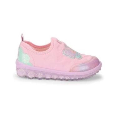 Imagem de Tênis Infantil Menina Bibi Roller Borboleta Glitter Prático, Rosa, 30 