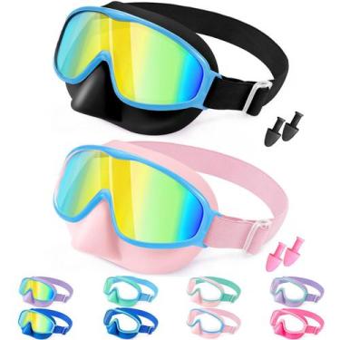 Imagem de Óculos de natação Vvinca Swim com capa nasal para crianças de 3 a 15 a