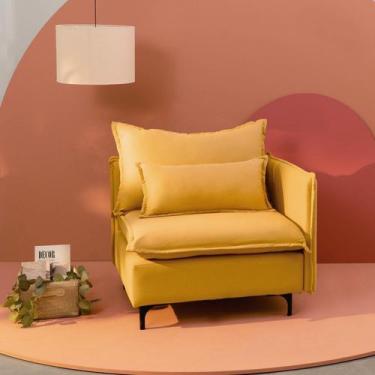 Imagem de Sofá Modular Braço Lateral com Pé Metal Sôma CabeCasa MadeiraOriginals