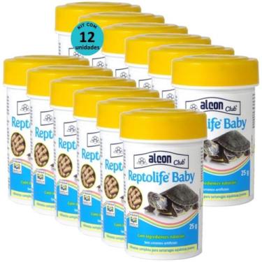 Imagem de Kit 12 reptolife baby 25g ração tartaruga filhote alcon pet