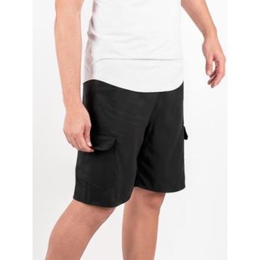 Imagem de Bermuda Masculina Short Cargo Tactel Liso Casual Treino Academia - Ben