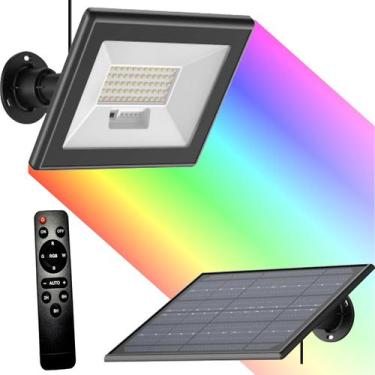Imagem de Refletor Solar Jardim 60 Leds 600x Colorida Verde Amarela Azul Vermelh