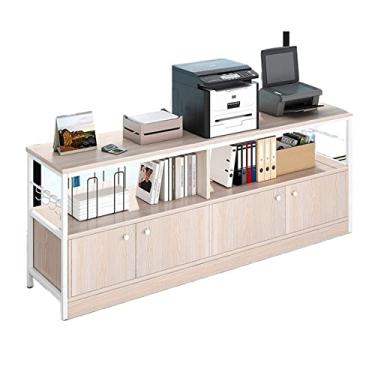 Imagem de SUNESA Suporte de impressão, prateleira, prateleira, escritório, arquivo, armário, mesa, prateleira, armazenamento, mesa, prateleira, armazenamento, impressora, gabinete, mesa, impressora (cor: A-141