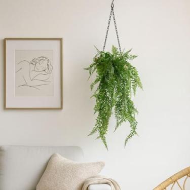 Imagem de Vaso Decorativo de fibra de coco com ferro acompanhado de uma Samambaia Artificial 85cm