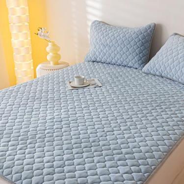 Imagem de Almofada de colchão quente de tamanho único, almofada de colchão grosso, cobertor, cor 6, almofada de colchão de inverno, almofada de colchão futon elegante (cor 8, 200 * 220 cm)