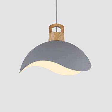 Imagem de CHENKUI Abajur tipo pétala criativa, luminária decorativa pendente de madeira arte de teto luminárias de teto para bar restaurante luminárias industriais compatíveis com LED, Lncandescent