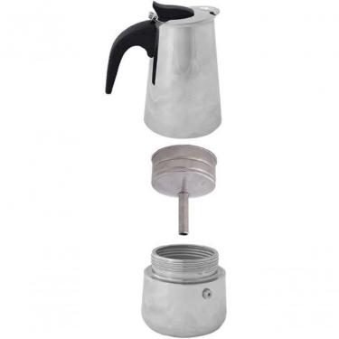 Imagem de Cafeteira De Aço Inox Para 6 Cafezinhos 300 Ml - Mimo Style - Afa06
