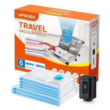 Imagem de Sacos de armazenamento a vácuo UPGOGO Travel, pacote com 6 unidades pa