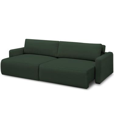 Imagem de Sofá Retrátil Reclinável Para Sala de Estar Living 270cm Sevilha F04 Veludo Verde - Lyam Decor