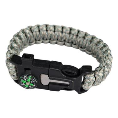 Imagem de Bracelete Paracord Pederneira Apito Bussola