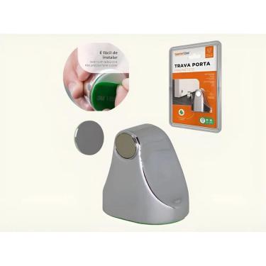 Imagem de Fixador Trava Porta Magnético Prendedor Ad Cromado