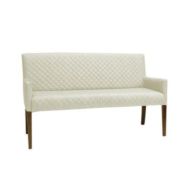 Imagem de Poltrona 2 Lugares Liverpool Tressê PU Sintético Bege - Gran Belo