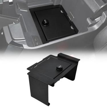 Imagem de JHD-TOGO SAFECaixa de console cofre compatível com Chevy Silverado 1500 2019-2025 acessórios caixa de bloqueio de console central com combinação de dígitos apoio de braço cofre caixa de armazenamento