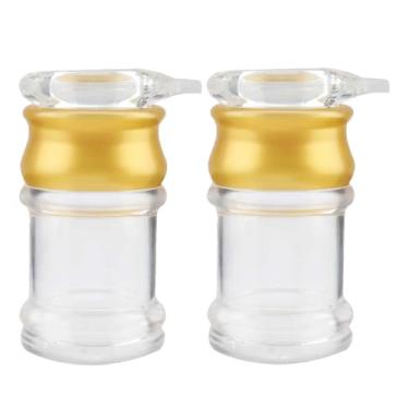 Imagem de Jwthee Dispensador pequeno de óleo e vinagre, 2 peças, dispensador de garrafas de galheteiro para molho de soja, vinagre de azeite, garrafa de óleo acrílico, pote de tempero líquido, molho de soja