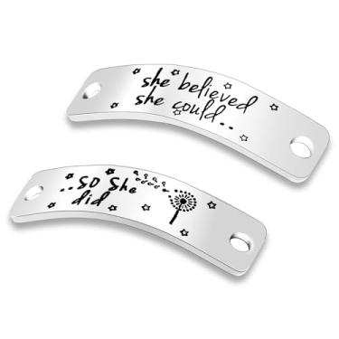 Imagem de Etiqueta inspiradora de renda motivacional para tênis presente para corredores, presentes de academia, presente, One Size, Aço inoxidável, Sem Pedra Preciosa