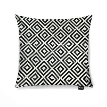 Imagem de Capa para Almofada Tecido Estampado Quadrado Preto D'Rossi