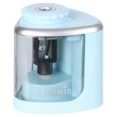 Imagem de Apontador Eletrico Azul Portátil Comum Furo Para Lapis - TENWIN