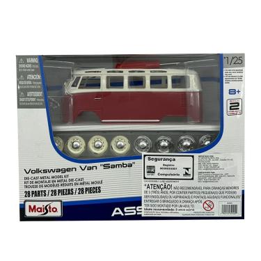 Imagem de Miniatura Carro Volkswagen Kombi Kit Para Montar 1:25 Maisto