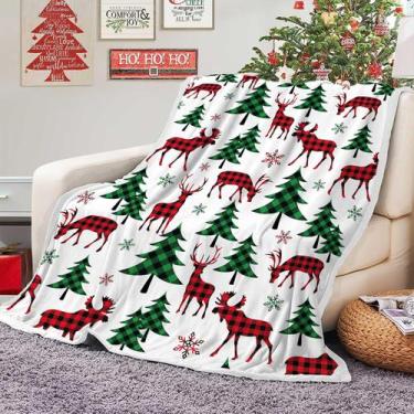 Imagem de Cobertor Bcsewcg Christmas Fleece Throw Plaid King Size