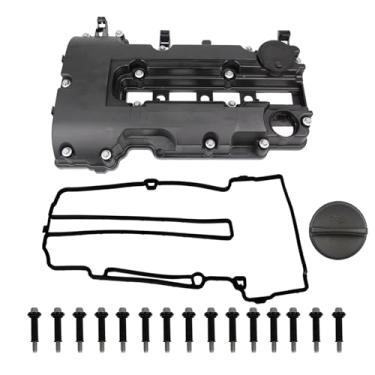Imagem de Kit de tampa de válvula de motor com juntas e parafusos e tampa de enchimento de óleo compatível com Chevrolet Chevy Cruze Sonic Volt Trax Buick Encore Cadillac ELR 1.4L L4 Turbo Replacement # 55573746 25198498 264-968