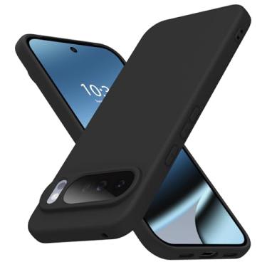 Imagem de JUNAUTTB Capa de silicone líquido para Google Pixel 10 Pro XL, proteção TPU macia, para Google Pixel 10 pro XL, capa protetora de corpo inteiro, ajuste fino, durável, 6,8 polegadas, preto JUS21-60