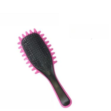 Imagem de Escova Onda Finalizadora – Definição de Cachos Perfeitos para Cabelo Cacheado e Crespo, Reduz Frizz e Facilita a Fitagem(Escova Pink)