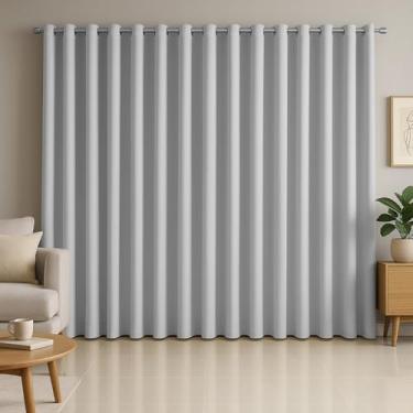 Imagem de Cortina Basic Blackout, 6,00x2,50m, Corta Luz, para Varão Simples até 2m (Branco)