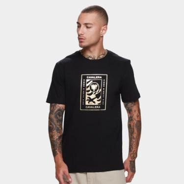 Imagem de Camiseta Cavalera Indie Eagle Card Masculina, Preto, M