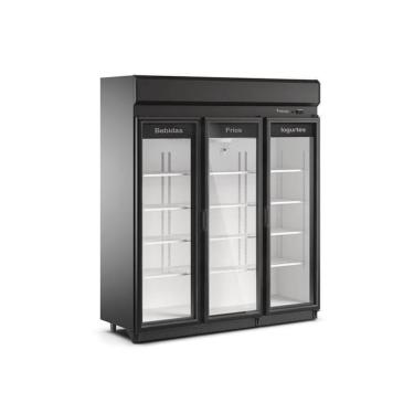 Imagem de Expositor Refrigerado Vertical 1350 Litros Auto Serviço 3 Portas de Vidro Fricon ACFM1220 Preto - 220V