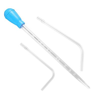 Imagem de Alimentador Peixes Coral, 50ml Pipeta Acrílico Manual com Conta-Gotas de Sucção 2 Tubos Extensão e 2 Mangueiras Conexão Ferramenta de Limpeza Resíduos Aquário e Trocador Água