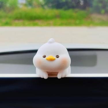 Imagem de Acessórios de espelho retrovisor de animal peludo fofo, ornamento de painel de carro decoração de tela central pingente de espelho retrovisor, acessórios de carro decoração de interiores para mulheres