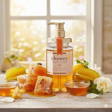 Imagem de Shampoo &honey Melty Moist Repair 440ml Japonês | Hidratação Intensa, Controle Frizz para Cabelos Cacheados, Ondulados e Crespos