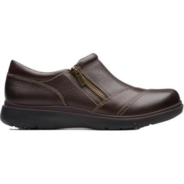 Imagem de Clarks Mocassim feminino Certina Pure Slip On, Marrom-escuro, 42.5 EU Schmal