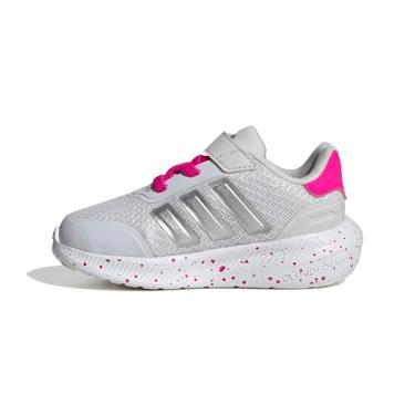 Imagem de adidas Tênis infantil X_PLR Path Elastic Lace & Strap, Cinza/prata metálico/rosa choque, 18