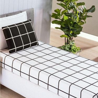 Imagem de Jogo De Lençol Solteiro Micropercal 200 Fios Dustin 2 Peças - Preto