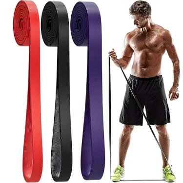 Imagem de Kit 3 Faixas Elásticas Super Band 3 Intensidades Extra Forte em Borracha Durável – Faixas de Alta Resistência Profissional para Treino Funcional, Crossfit, Musculação, Pilates e Reabilitação Física