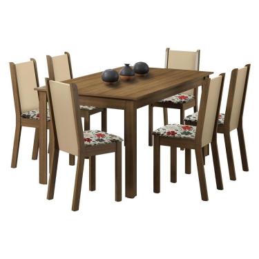 Imagem de Conjunto Sala de Jantar Miriam com 6 Cadeiras Madesa