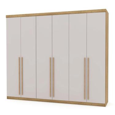 Imagem de Guarda Roupa Casal 6 Portas E 6 Gavetas 275 Cm Majestic Nature/fendi - Pallazio