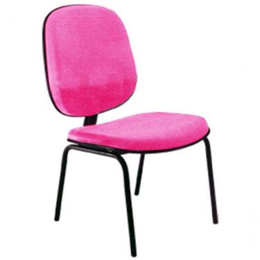 Imagem de Cadeira Diretor Fixa Para Escritório Linha Uno Rosa