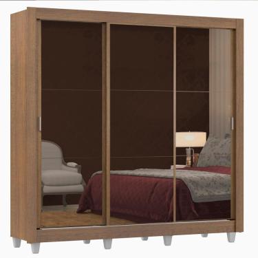 Imagem de Guarda Roupa Casal Lyon 3 Portas com Espelho e 2 Gavetas