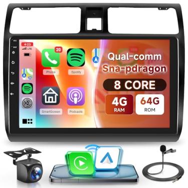Imagem de 8Core Qual-comm Sna-pdragon Chip [4G + 64G] Android 15 estéreo automotivo para Suzuki Swift 2005 2006 2007 2008 2009 2010, sem fio Carplay Android auto, GPS 5G-WiFi, câmera de backup IPS Touch Screen