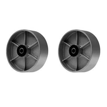 Imagem de SY America Pacote com 2 rodas de ferro fundido de aço resistente de 15 cm com rolamentos de rolamento e buchas de aço de largura extra, 5 cm 1 kg, capacidade total (15 cm, 2 unidades)